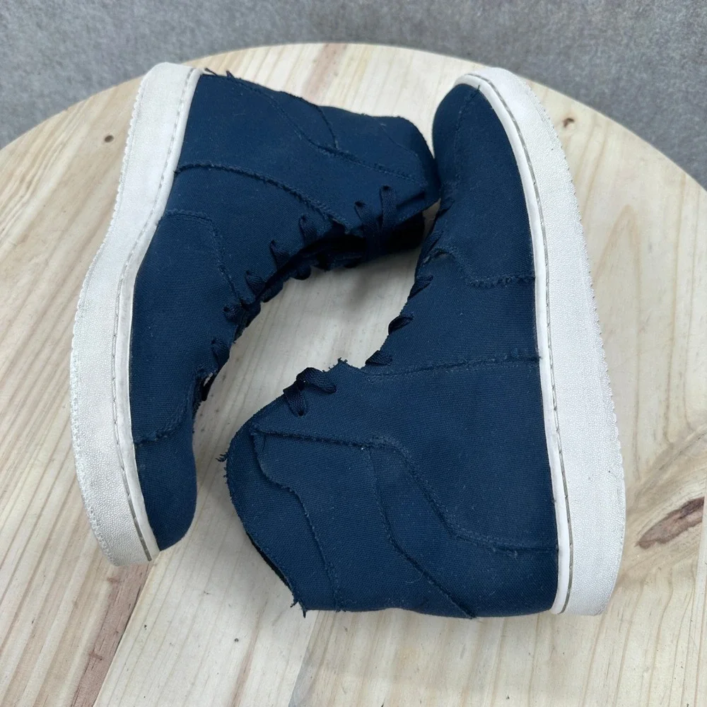 Jordan Westbrook‎ 0.2 Obsidian Mens 11.5 Navy Blue Canvas High Top Sneakers
